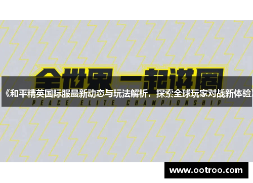 《和平精英国际服最新动态与玩法解析，探索全球玩家对战新体验》